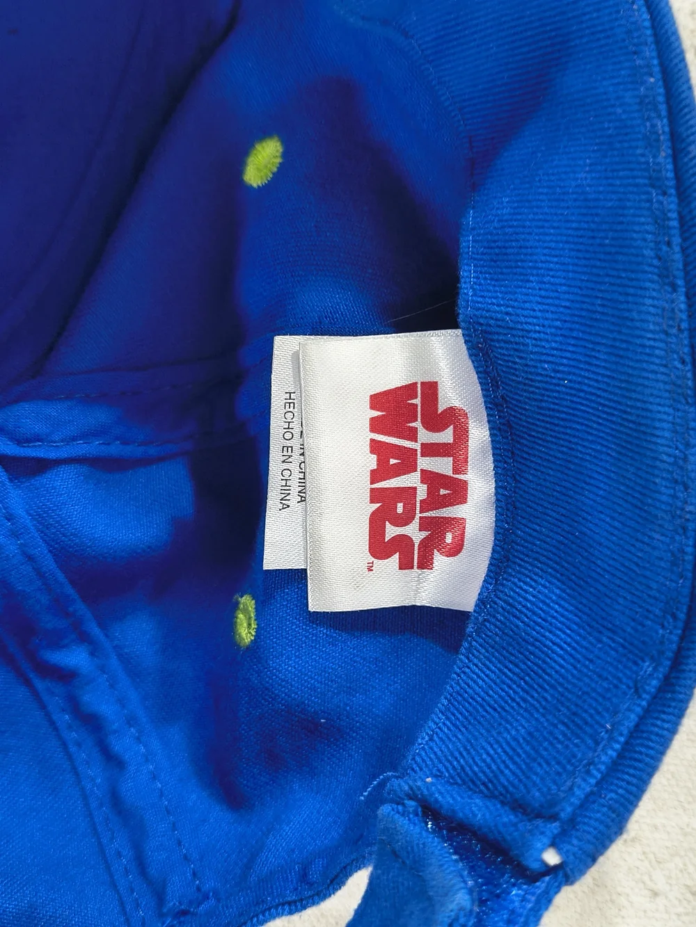 Star Wars Youth Blue Baseball Cap with Green Yoda Graphic